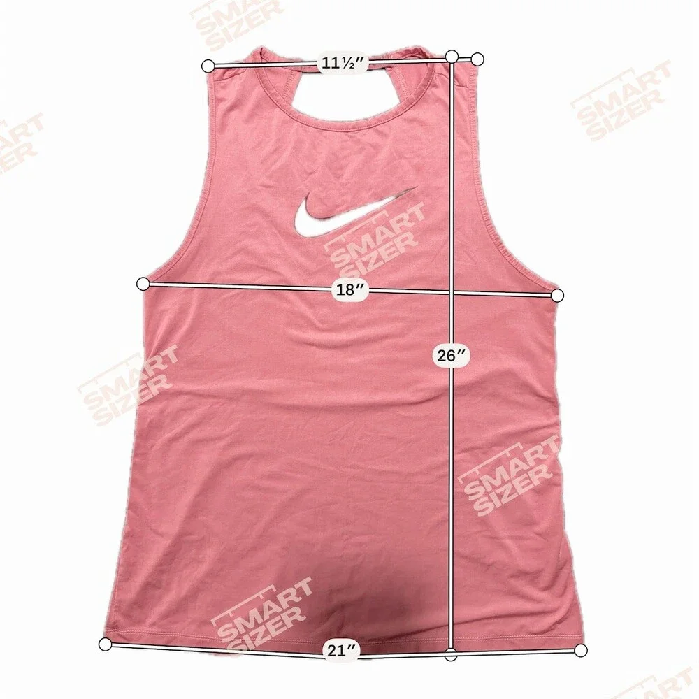 Nike Pro Dri-FIT Tank Top Womens Size M Pink Reflective Logo Sleeveless